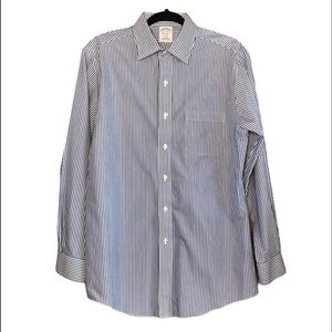 Brooks‎ Brothers Men’s Regent 100% American Supima Cotton Pinstriped Shirt